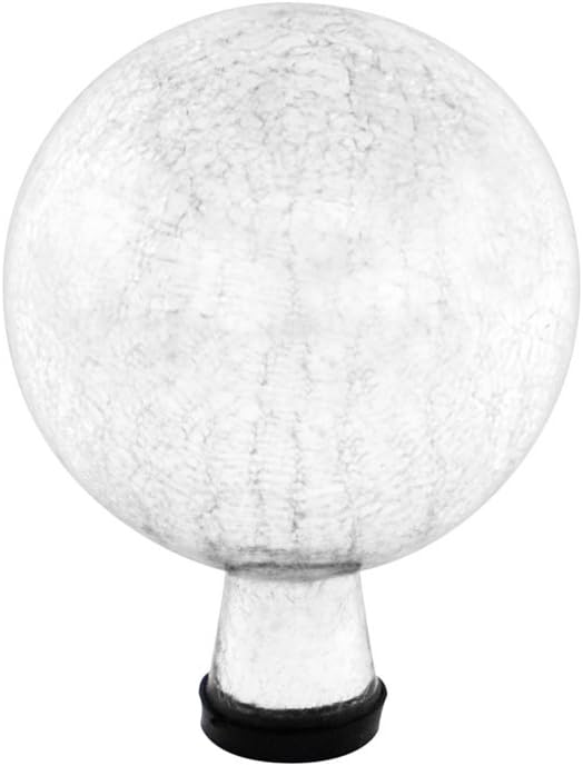 Achla Designs 6-Inch Crackle Gazing Globe Ball, Silver