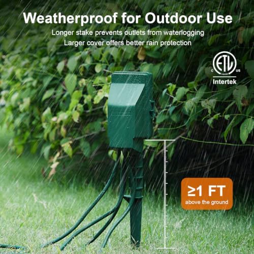 Outdoor Power Stake Timer 24-Hour Mechanical Timers Waterproof - Image 4