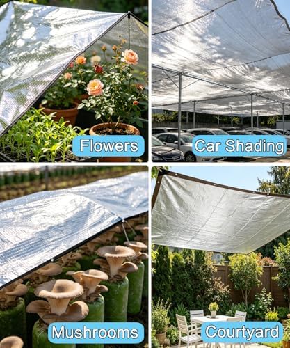 70% Reflective Aluminum Shade Cloth 13x24 FT – All-Season Sun & Frost - Image 5