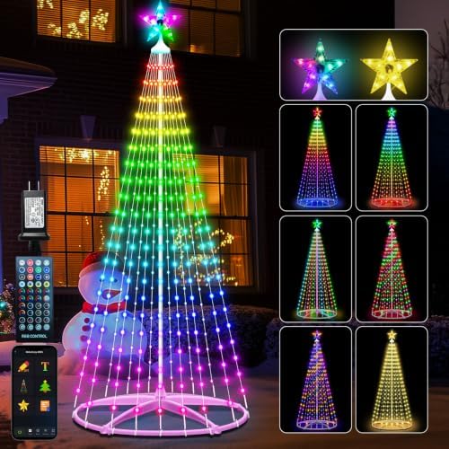 9.48FT 510LED Smart Christmas Tree Lights Outdoor, Lighted Christmas Tree by Forlivese