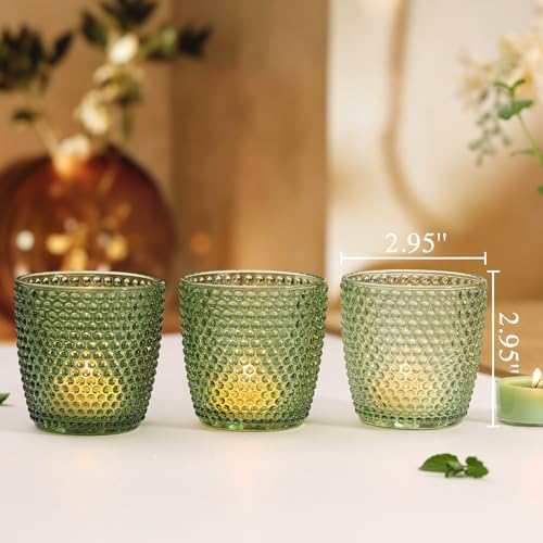 Volens Colored Green Votive Candle Holders 12pcs Tealight Candle Holder - Image 2