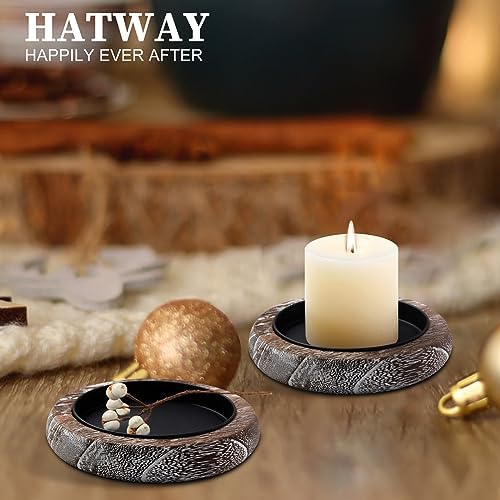 Hatway Wood Candle Holders for Pillar Candles - Image 5