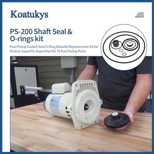 PS-200 Shaft Seal and O-Ring Rebuild Repair Kit 78 | for Pentair SuperFlo VS SuperMax Pumps Includes Lid Union Drain Plug Diffuser Seal Plate O-Rings Excellent Anti-Deformation
