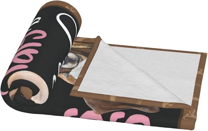 Goat Blanket Gift Just A Girl Who Loves Goats Cozy Plush Throw Blanket Flannel Fleece Ultra Soft Fuzzy Animal Lover Party Blankets for Adult Kids Boys Women Men 50"X40"