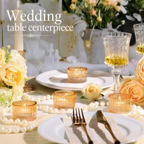 Lanttu 12 Pcs Gold Tealight Candle Holder 2'' x 1.4'' - Image 3