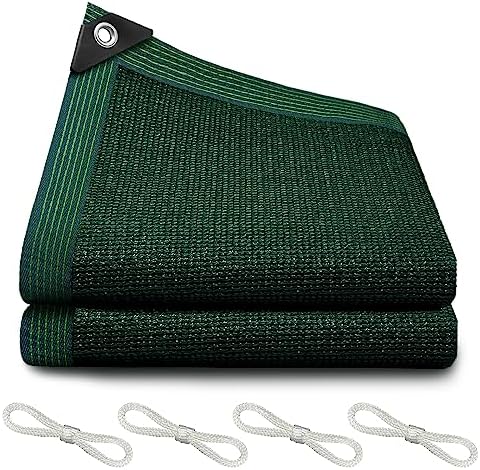 90% Blackish Green Shade Cloth, 10 x 6 ft with Reinforced Grommets by Glieskir