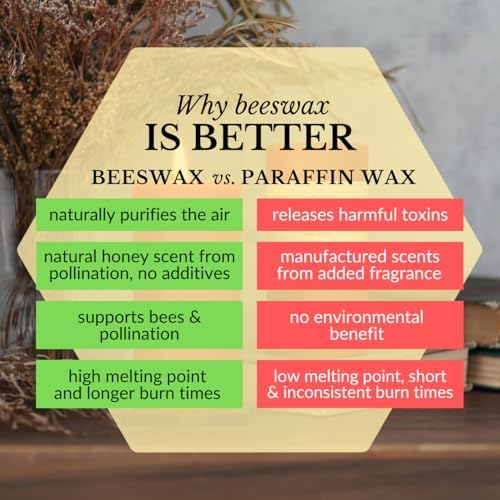 Big Dipper Wax Works 100% Beeswax Pillar Candle, 3 x 6 in, Pumpkin - Image 6