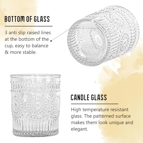 36 Pcs Clear Glass Votive Candle Holders, Tealight Candle Holders for Table Centerpieces, Vintage Candle Holder Bulk, Boho Wedding, Valentine's Day Table Decor (Clear) - Image 3