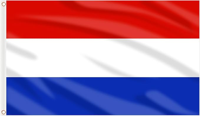 AhfuLife Netherlands Flag 3x5 Ft, Large Netherlands National Flags for Outside - Double Side with Brass Eyelets for Olympic Party Decorations, Bar Garden Street Decoration Indoor Outdoor
