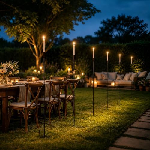 2Pcs Outdoor Wedding Party Asile Decoration Candle Stake Light with Remote - Image 6