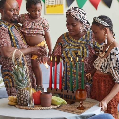 DERTE 10 Pieces Kwanzaa Kinara Candles Set Kwanzaa Celebration Decoration - Image 6