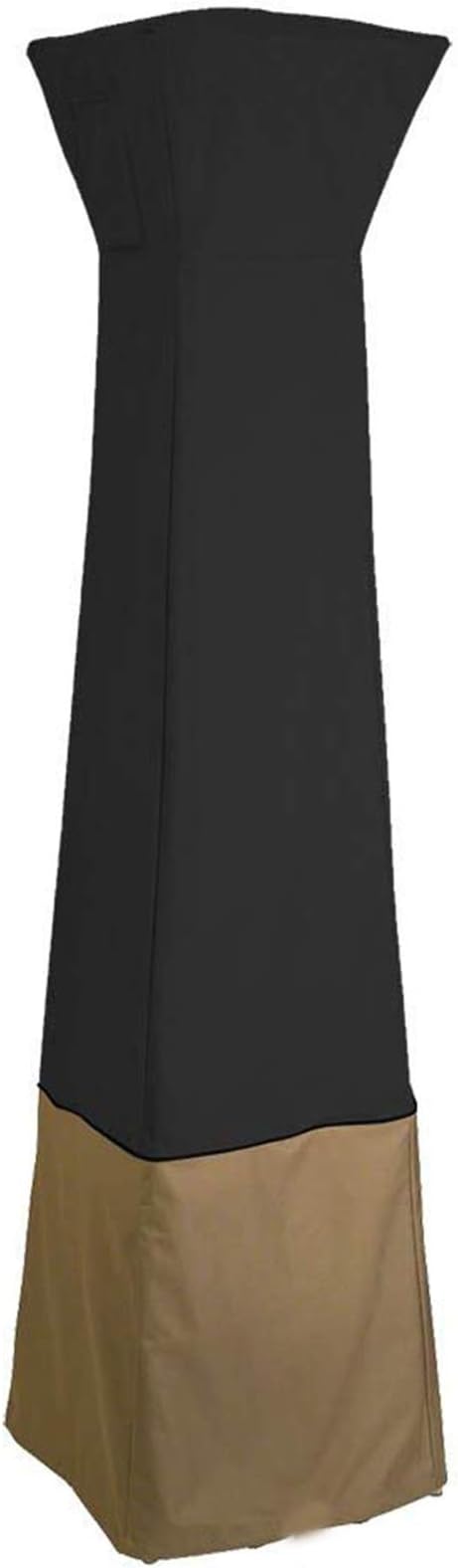 Stanbroil Pyramid Patio Heater Cover, Heavy Duty Waterproof Outdoor Heater Cover with Zipper, 21x21x90 Inch, Black&Camel