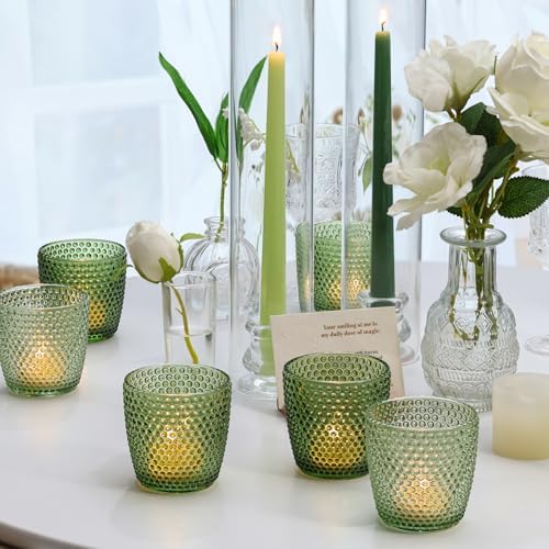 Volens Colored Green Votive Candle Holders 12pcs Tealight Candle Holder - Image 3