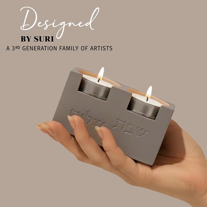 Cube Luxury Candle Holder Set – Modern Décor for Living Room & Dining Table Gray