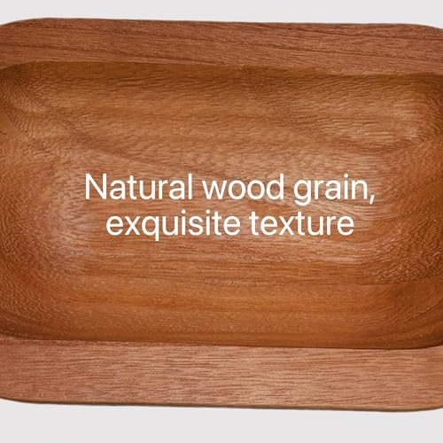 3 Pack 9.7in 20oz Wooden Dough Bowls for Candle Making Rustic Wooden Bowl Lightweight Candle Holder Empty Decorative Bowl (wicks included) - Image 3