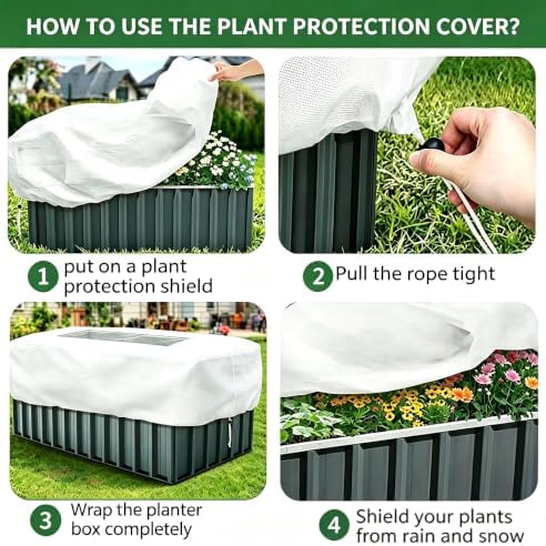 Plant Covers Freeze Protection with Clear Window for Raised Garden Beds - Image 4