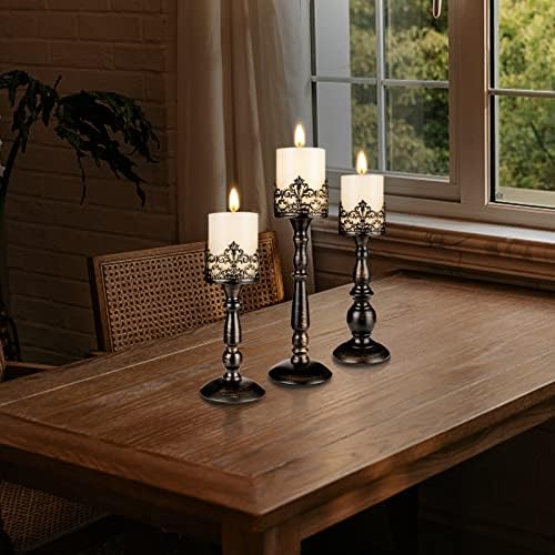 Vintage Candle Holder for Table Centerpiece Gothic Candle Stand Set - Image 3