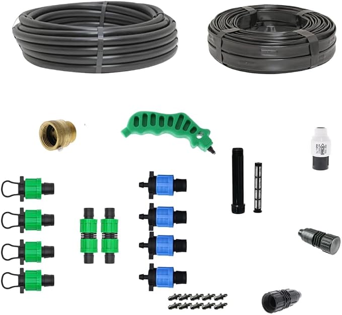 Drip Depot Drip Irrigation Kit for Row Crops - Kit Size : Standard