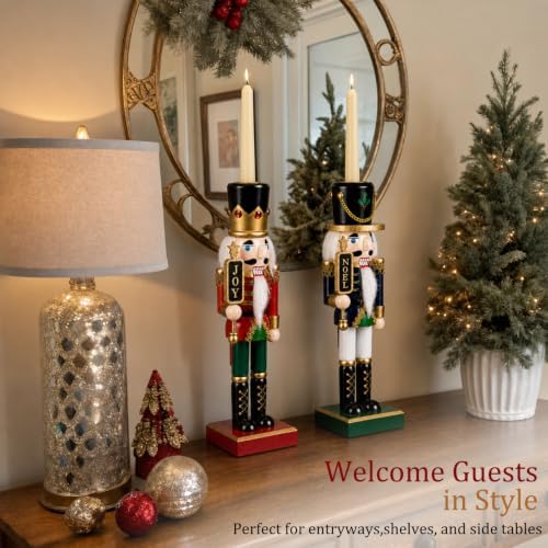 2 Pcs Christmas Nutcracker Candle Holder Nutcracker Candlestick - Image 5