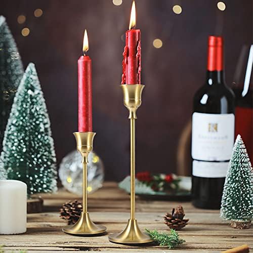 Candlestick Holders Taper Candle Holders - Gold Candlestick Holder Set of 6 Candle Stick Holders kit Classic Decorative Candle Stick for Christmas, Wedding, Party, Dinner Tables,Home Décor - Image 5