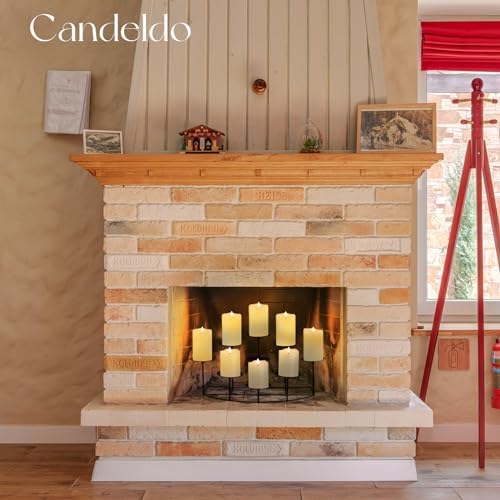 Candeldo Candle Holder for Inside Fireplace, Black Metal Candelabra - Image 2