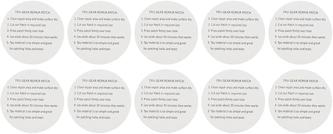 10PCS Circle Self-Adhesive TPU Pool Patch Repair Kit Vinyl Inflatable Pool Patches for Swimming Pools, Inflatable Boats, Canvas, Inflatable Toys
