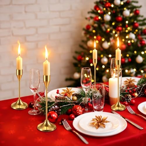 24PCS Brass Gold Candlestick Holders, Metal Taper Candle Holders - Image 4