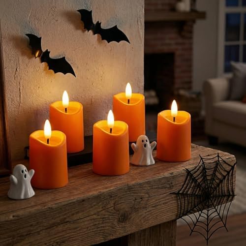 Simplelight Orange Halloween Flameless Votive Candles with Timer - Image 6