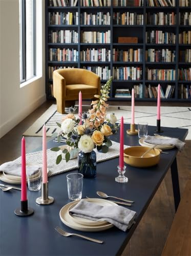 10" Classic Taper Candles, Three Pink Shades, 7-8 Hours Long Burning, Unscented Tall Candlesticks - Image 5