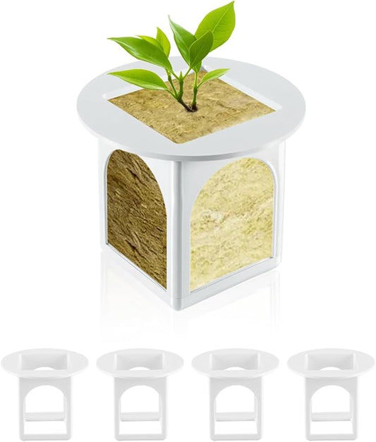 Hydroponic Planting Cup, Hydroponic Growing System Compatible with Gardyn Home/Studio Indoor Garden System, 5 Pack, White