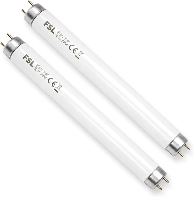 ASPECTEK 20W Bug Zapper Replacement Bulbs - Pack of 2 x 10W, T8 UV Light Tubes for Compatible ASPECTEK 20W Electric Bug Zapper 1-Inch Diameter, 34.5 cm Pin-to-Pin Length