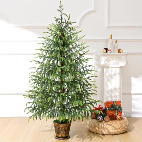 BLEUM CADE 4FT Small Norfolk Pine Tree with Pot, Christmas Tree by BLEUMCADE