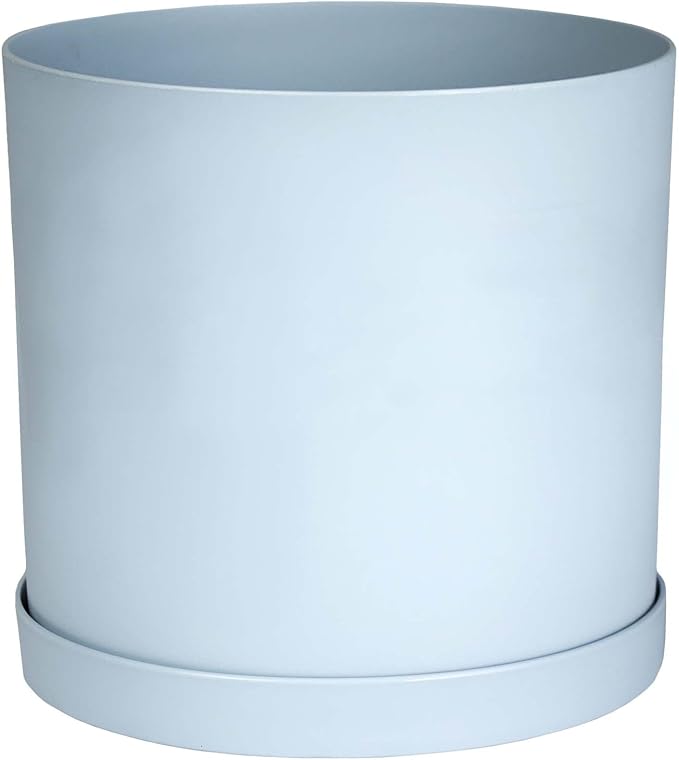 Bloem Mathers Planter w/Saucer Tray 10" Misty Blue