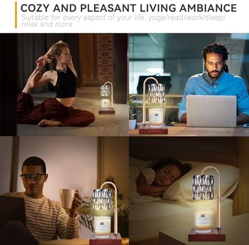 TOACSUCP Candle Warmer Lamp with 3 Bulbs, Adjustable Height Dimmable Candle Warmer with Timer, Compatible with Large Jar Candles, Candle Lamp with Charming Gift Box Ribbon for Her/Him - Image 5