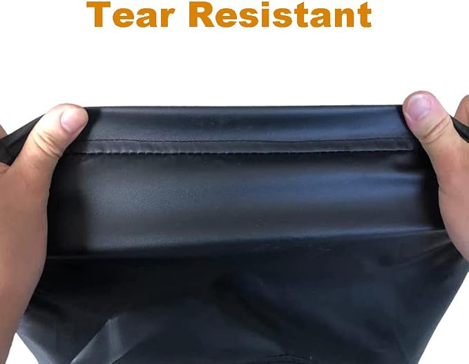 Tipping Trailer Cover for Lawn Tractor, Waterproof Utility Wagon Tow steel Dump Cart Dustproof Folding Cargo RV Trailer Camper Covers 72x48x5in Black