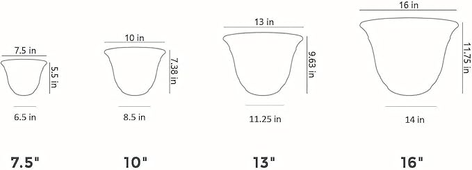 The HC Companies Sierra Round Self-Watering Pot - Lightweight Plastic Planter for Herbs & More - Durable Plant Pots for Indoor Plants & Outdoor Plants (10” Celtic Bronze, Pack of 1)