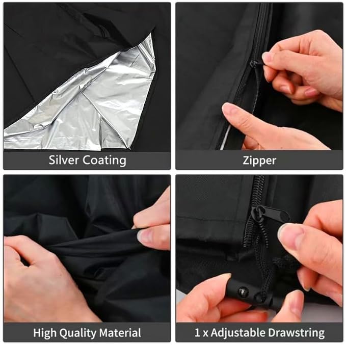 IBC Tote Cover, GDCCPRO 420D Anti-UV Waterproof Cover for 1000L IBC Container Rain Water Tank Outdoor 275 Gallon Rain Barrel Foil Anti-Dust Cover Sun Protection