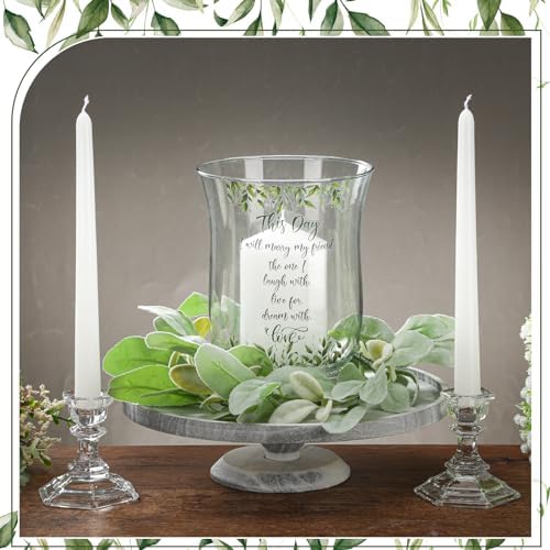 Irenare Unity Candles for Wedding Ceremony with Holder,Green Leaf - Image 6