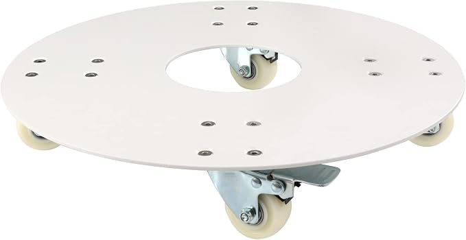 Plant Stand with Wheels,3.0mm Thick Aluminum Alloy Plant Caddy with Wheels Heavy Duty, Rolling Plant Stand Holds (white 14 inch round)