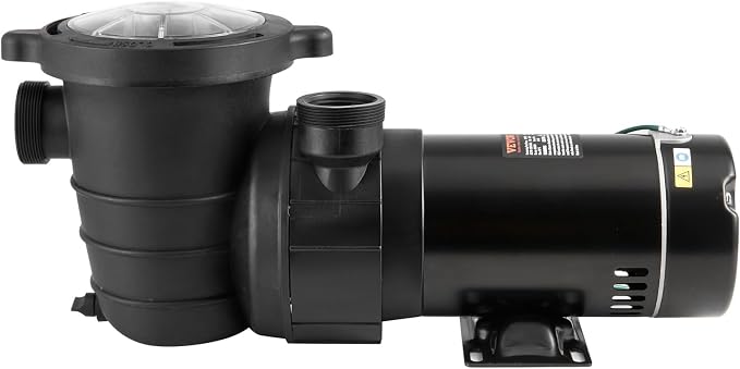 VEVOR Above Ground Pool Pump, 1HP, 80 GPM Max. Flow Single Speed Swimming Pool Pump, 120V 3450 RPM 36 ft Max. Head Lift Pool Pump with Filter Basket, for Above Ground Pools Hot Tubs Spas