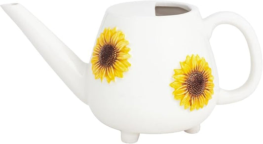 Mud Pie Sunflower Ceramic Watering Can