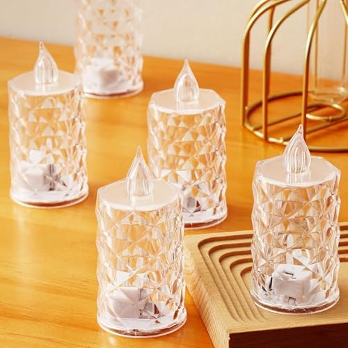 Battery Operated Flameless LED Tea Light Candles, 12 Pack - Image 2