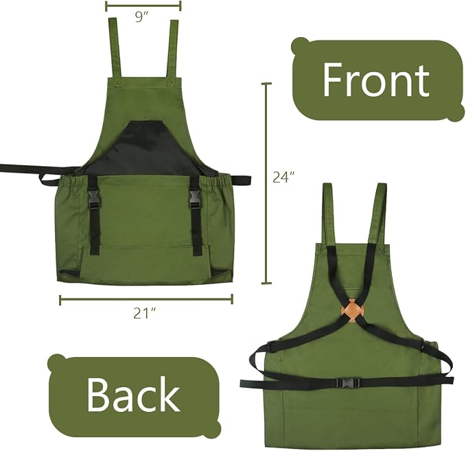 FCOUIID Harvest Apple Picking Bag - Waterproof 600D Fruit Storage Apron Pouch for Outdoor Orchard, Farm, Garden, Heavy Duty