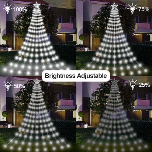 Christmas Star Waterfall Lights, 11.48ft 350LED, Pure White - Image 6