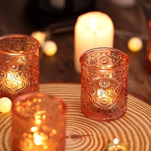 Volens 24pcs Pink Votive Candle Holders for Table Centerpiece, 2.16"x2.65"H - Image 6