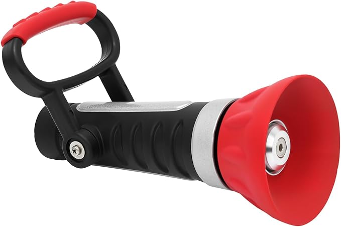RESTMO Heavy Duty Garden Hose Nozzle, Classic Fireman Style Grip Nozzle with Large Lever Handle, High Pressure Twist Nozzle with Adjustable Spray Patterns for Watering Lawn and Garden, Washing Car