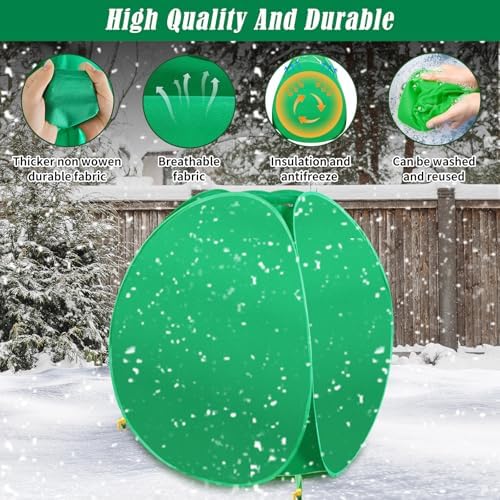 2 Pack Pop Up Winter Plant Covers, 35x35x39 Freeze Protection Shrub Covers - Image 3