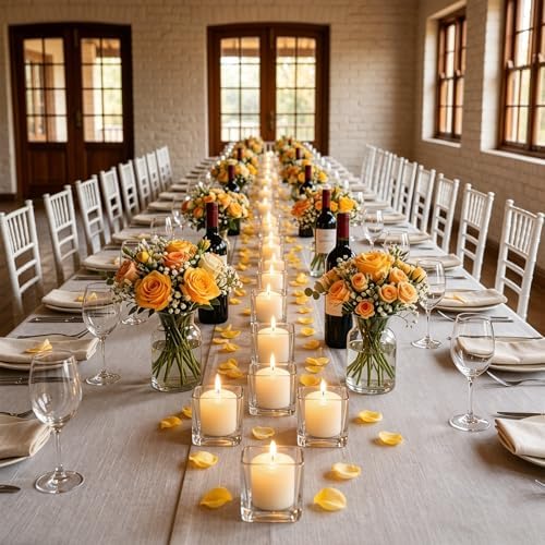 Pillar Candles White Bulk 2x3 Inch Unscented Candle for Votive 20Pack - Image 5