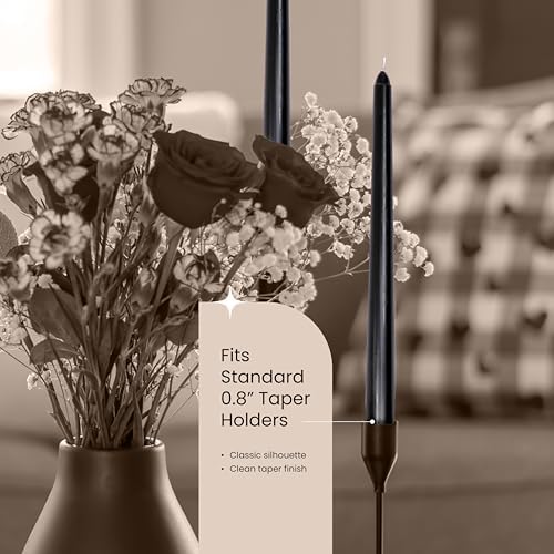 Leor & Lair Black Taper Candles, 40 Pack, 10 Inch Bulk Candlesticks - Image 5