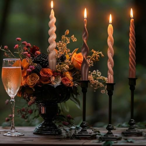 Nuanchu 4 Pcs Twisted Taper Candles,7.87 Inch,Pure,Neutral - Image 5